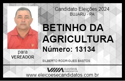 Candidato BETINHO DA AGRICULTURA 2024 - BUJARU - Eleições