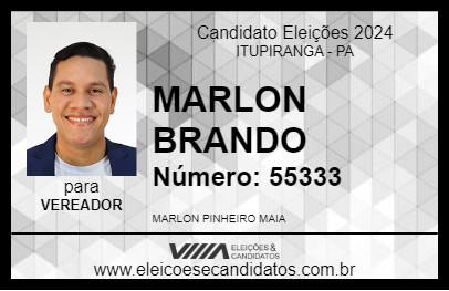 Candidato MARLON BRANDO 2024 - ITUPIRANGA - Eleições