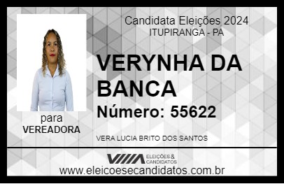 Candidato VERYNHA DA BANCA 2024 - ITUPIRANGA - Eleições