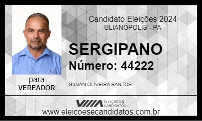 Candidato SERGIPANO 2024 - ULIANÓPOLIS - Eleições