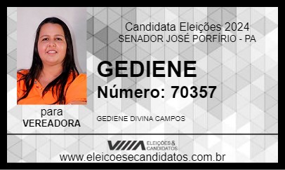 Candidato GEDIENE 2024 - SENADOR JOSÉ PORFÍRIO - Eleições