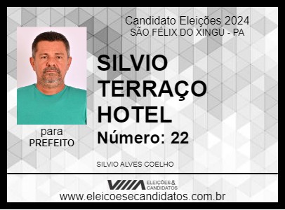 Candidato SILVIO TERRAÇO HOTEL 2024 - SÃO FÉLIX DO XINGU - Eleições