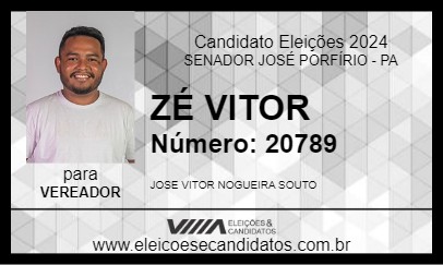 Candidato ZÉ VITOR 2024 - SENADOR JOSÉ PORFÍRIO - Eleições