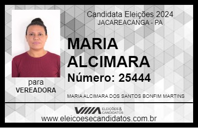 Candidato MARIA ALCIMARA 2024 - JACAREACANGA - Eleições