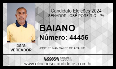 Candidato BAIANO 2024 - SENADOR JOSÉ PORFÍRIO - Eleições