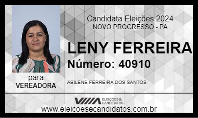 Candidato LENY FERREIRA 2024 - NOVO PROGRESSO - Eleições