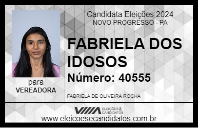 Candidato FABRIELA DOS IDOSOS 2024 - NOVO PROGRESSO - Eleições