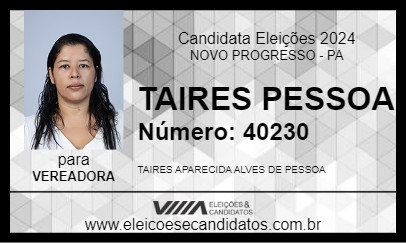 Candidato THAIS PESSOA 2024 - NOVO PROGRESSO - Eleições