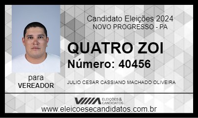 Candidato QUATRO ZOI 2024 - NOVO PROGRESSO - Eleições