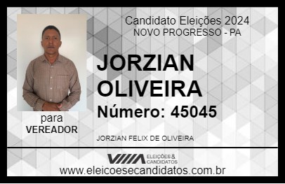 Candidato JORZIAN OLIVEIRA 2024 - NOVO PROGRESSO - Eleições