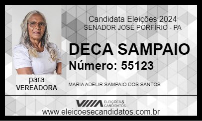 Candidato DECA SAMPAIO 2024 - SENADOR JOSÉ PORFÍRIO - Eleições