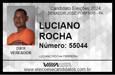 Candidato LUCIANO ROCHA 2024 - SENADOR JOSÉ PORFÍRIO - Eleições