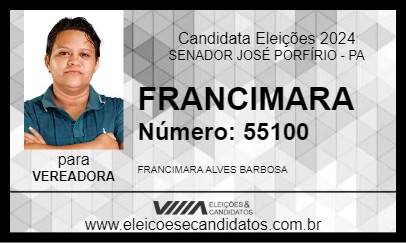 Candidato FRANCIMARA 2024 - SENADOR JOSÉ PORFÍRIO - Eleições