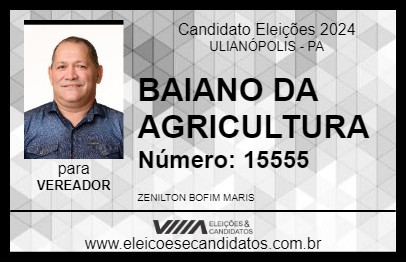 Candidato BAIANO DA AGRICULTURA 2024 - ULIANÓPOLIS - Eleições