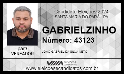 Candidato GABRIELZINHO 2024 - SANTA MARIA DO PARÁ - Eleições