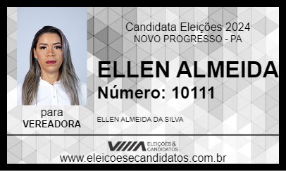 Candidato ELLEN ALMEIDA 2024 - NOVO PROGRESSO - Eleições