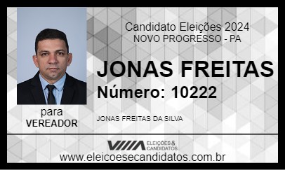 Candidato JONAS FREITAS 2024 - NOVO PROGRESSO - Eleições