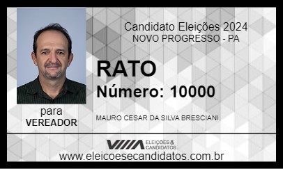 Candidato RATO 2024 - NOVO PROGRESSO - Eleições