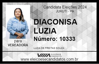 Candidato DIACONISA LUZIA 2024 - JURUTI - Eleições