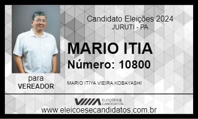 Candidato MARIO ITIA 2024 - JURUTI - Eleições