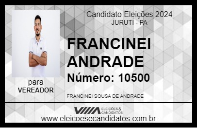 Candidato FRANCINEI ANDRADE 2024 - JURUTI - Eleições