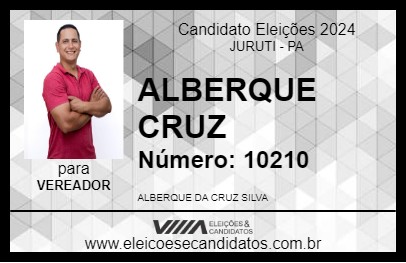 Candidato ALBERQUE CRUZ 2024 - JURUTI - Eleições