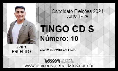 Candidato TINGO CD S 2024 - JURUTI - Eleições