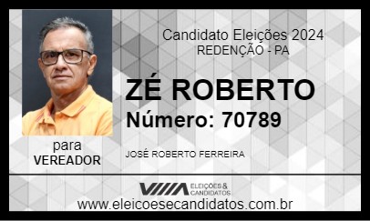 Candidato ZÉ ROBERTO 2024 - REDENÇÃO - Eleições