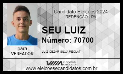 Candidato SEU LUIZ 2024 - REDENÇÃO - Eleições