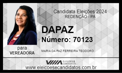 Candidato DAPAZ 2024 - REDENÇÃO - Eleições