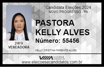 Candidato PASTORA KELLY ALVES 2024 - NOVO PROGRESSO - Eleições