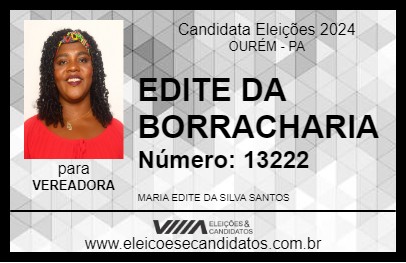 Candidato EDITE DA BORRACHARIA 2024 - OURÉM - Eleições