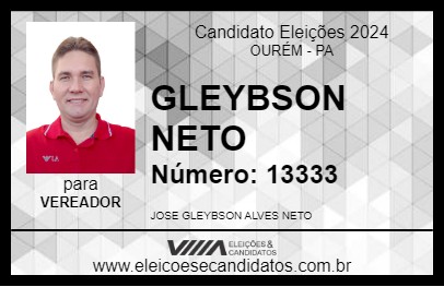 Candidato GLEYBSON NETO 2024 - OURÉM - Eleições