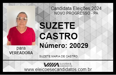 Candidato SUZETE CASTRO 2024 - NOVO PROGRESSO - Eleições