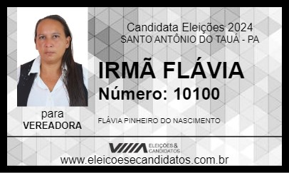 Candidato IRMÃ FLÁVIA 2024 - SANTO ANTÔNIO DO TAUÁ - Eleições