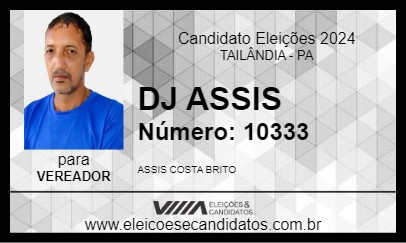 Candidato DJ ASSIS 2024 - TAILÂNDIA - Eleições