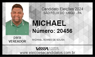 Candidato MICHAEL 2024 - SÃO FÉLIX DO XINGU - Eleições