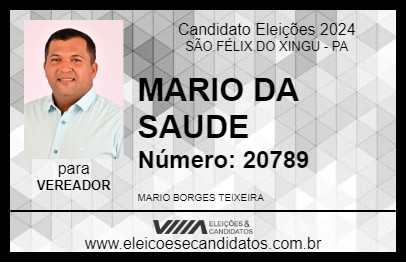 Candidato MARIO DA SAUDE 2024 - SÃO FÉLIX DO XINGU - Eleições