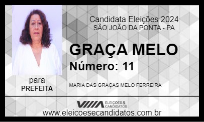 Candidato GRAÇA MELO 2024 - SÃO JOÃO DA PONTA - Eleições