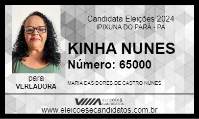 Candidato KINHA NUNES 2024 - IPIXUNA DO PARÁ - Eleições