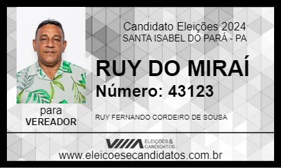 Candidato RUY DO MIRAÍ 2024 - SANTA ISABEL DO PARÁ - Eleições