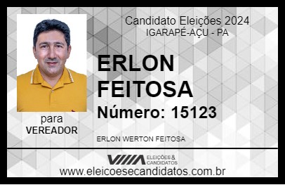 Candidato ERLON FEITOSA 2024 - IGARAPÉ-AÇU - Eleições