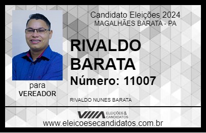 Candidato RIVALDO BARATA 2024 - MAGALHÃES BARATA - Eleições