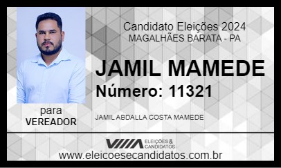 Candidato JAMIL MAMEDE 2024 - MAGALHÃES BARATA - Eleições