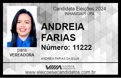 Candidato ANDREIA FARIAS 2024 - INHANGAPI - Eleições