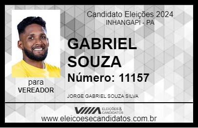 Candidato GABRIEL SOUZA 2024 - INHANGAPI - Eleições