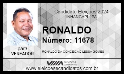 Candidato RONALDO 2024 - INHANGAPI - Eleições