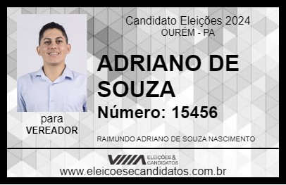 Candidato ADRIANO DE SOUZA 2024 - OURÉM - Eleições