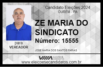 Candidato ZE MARIA DO SINDICATO 2024 - OURÉM - Eleições