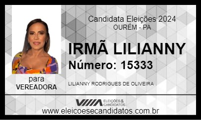 Candidato IRMÃ LILIA 2024 - OURÉM - Eleições